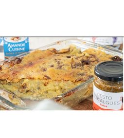 csőben sült vegán rakott krumpli vegyes algapehellyel