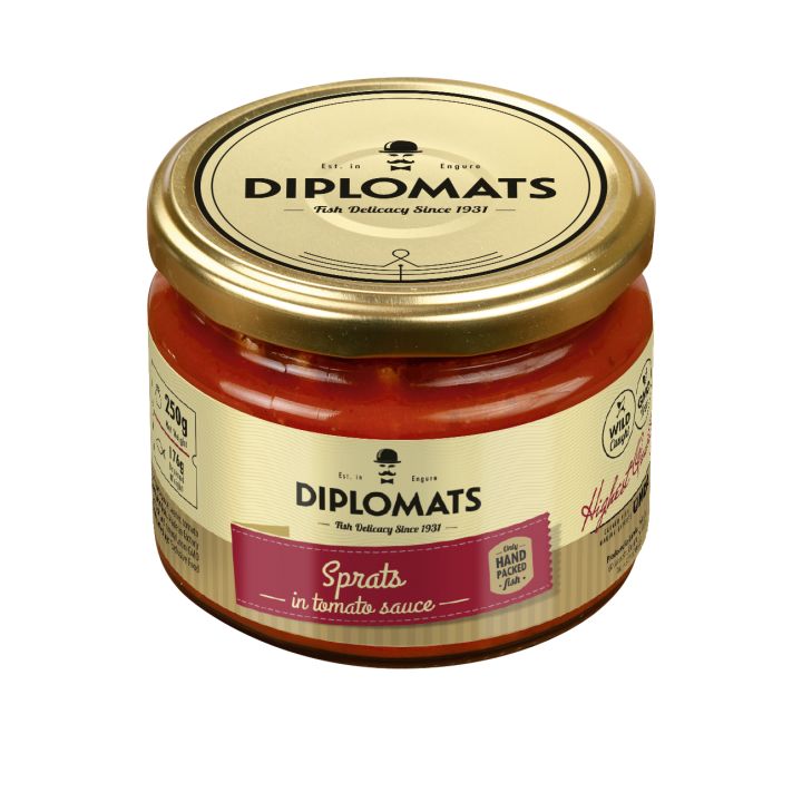 prémium füstölt sprotni paradicsomszószban üvegben 250g