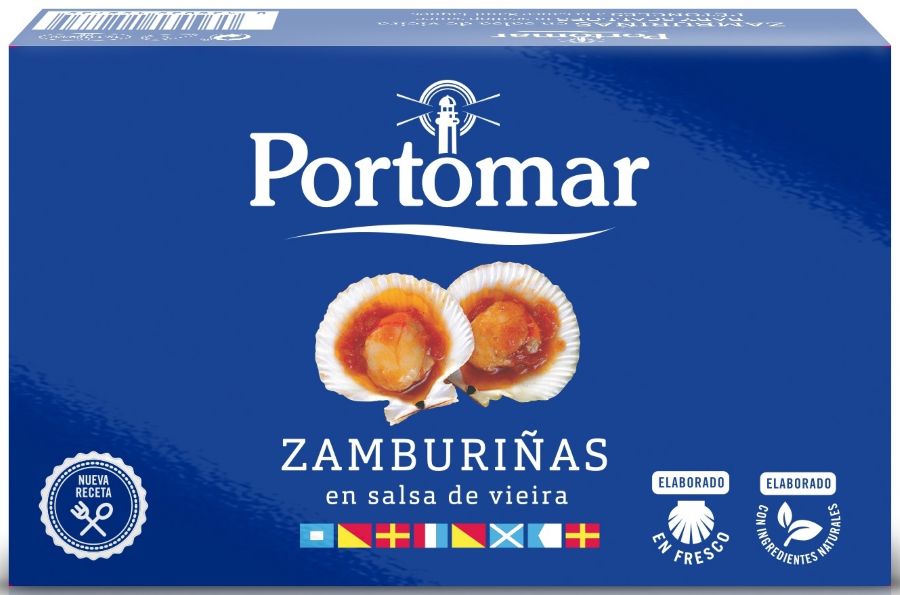 galíciai fésűkagyló paradicsomos marinált szószban