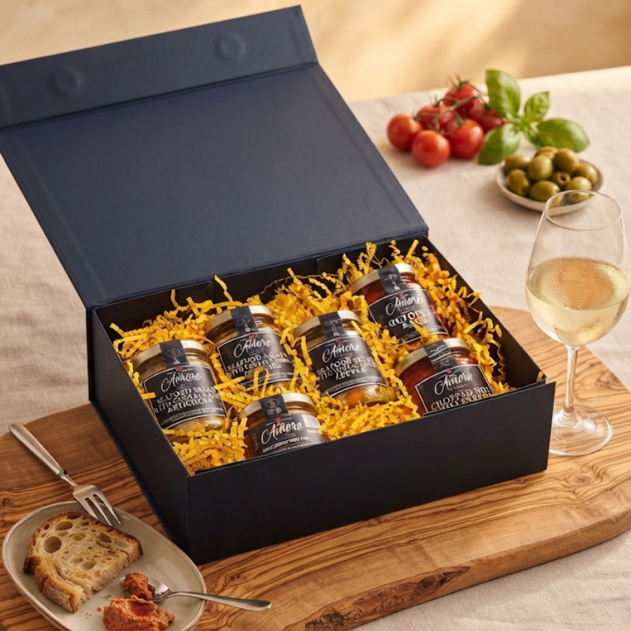 olasz gourmet ajándékcsomag 6-féle termékkel