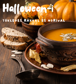 Sütőtökkrémleves királyrákkal és nori algával