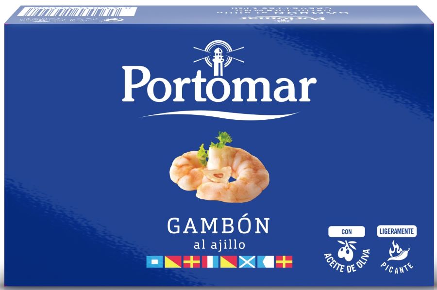spanyol királyrák konzerv fokhagymával olívaolajban