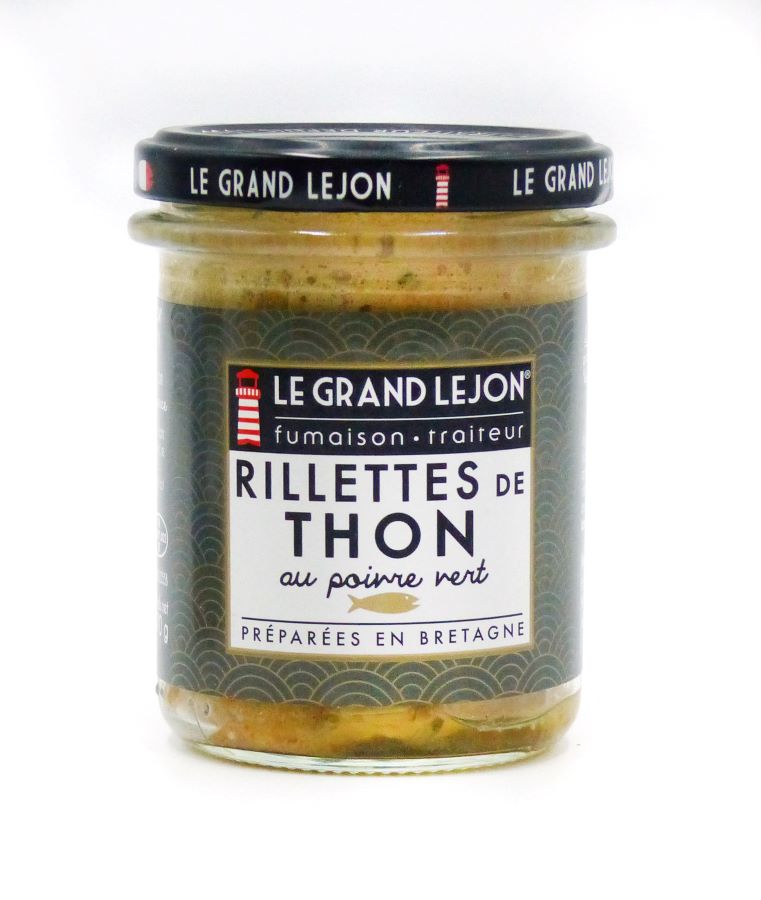 Francia tonhal rilette zöldborssal