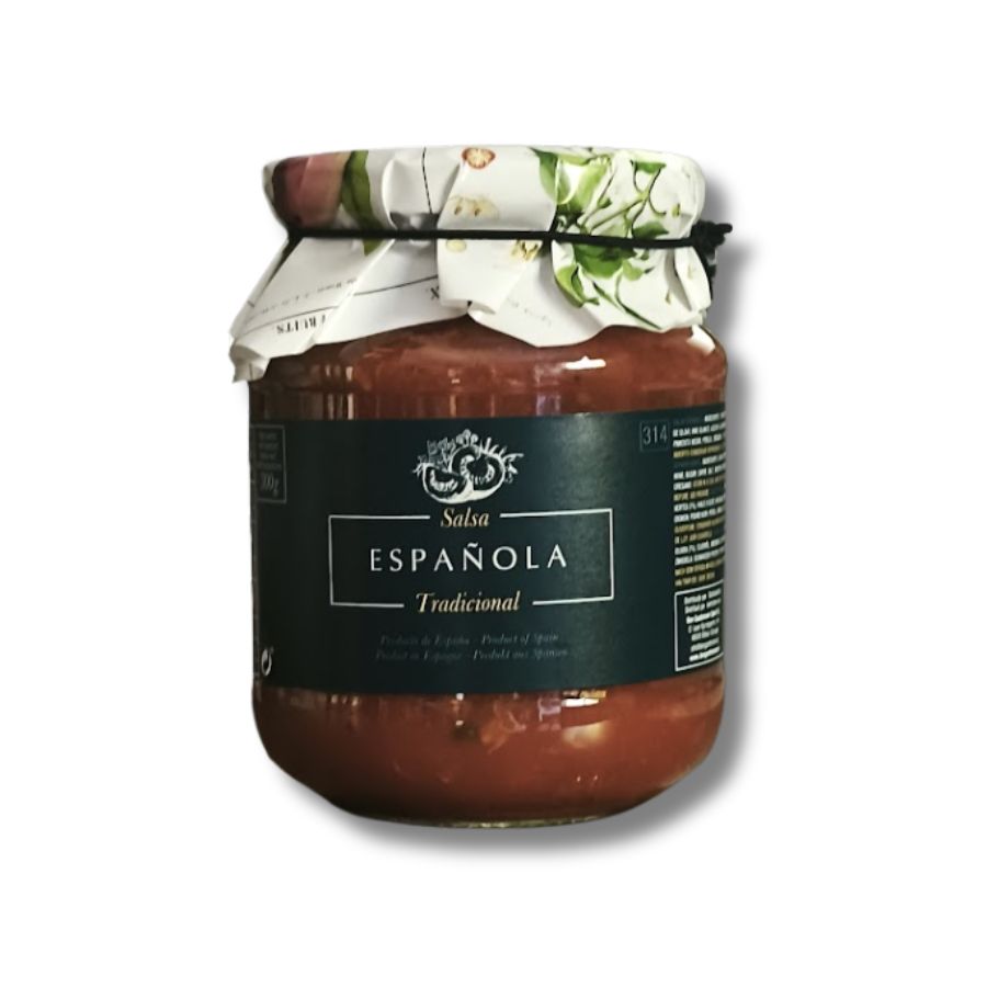spanyol tradicionális szósz paradicsommal, olívabogyóval kapribogyóval