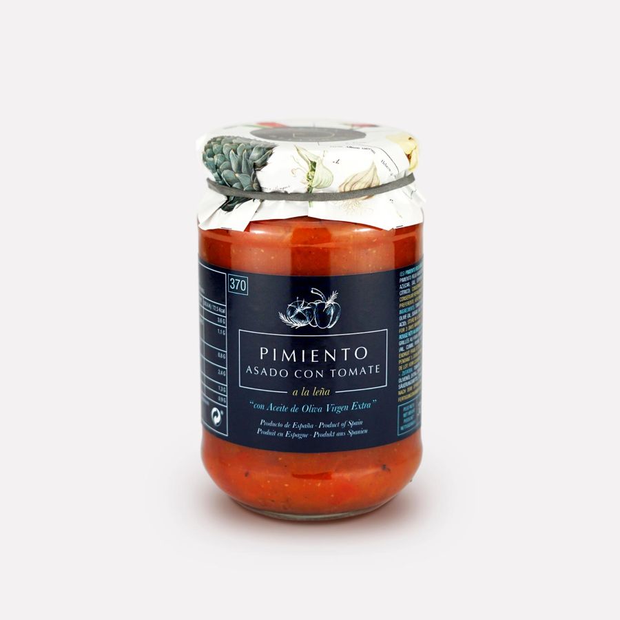 fán sütött paprika és paradicsom extra szűz olívaolajban