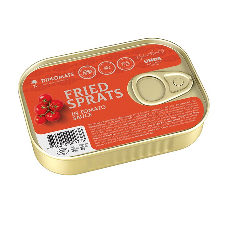 prémium sült sprotni paradicsomszószban